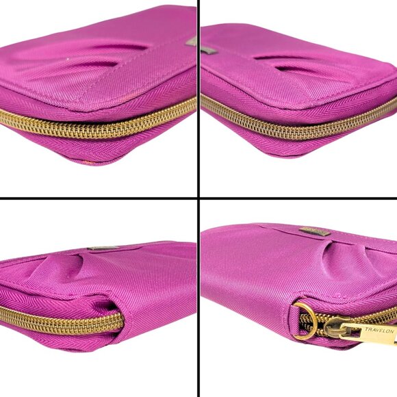 Travelon Purple Pleated Nylon Zippy RFID Travel Wallet Wristlet - Picture 5 of 8